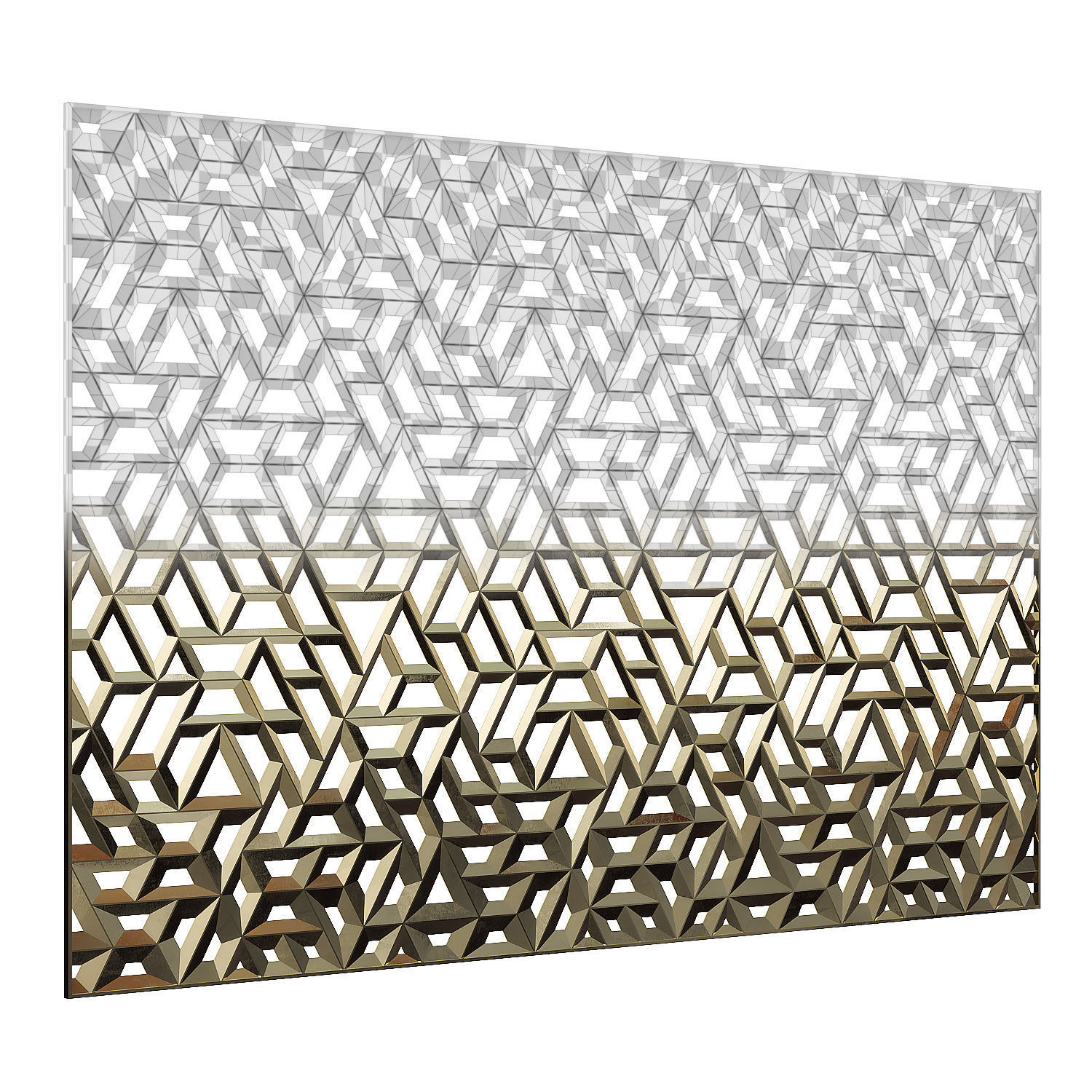 Decorative metal partition 3D model_2