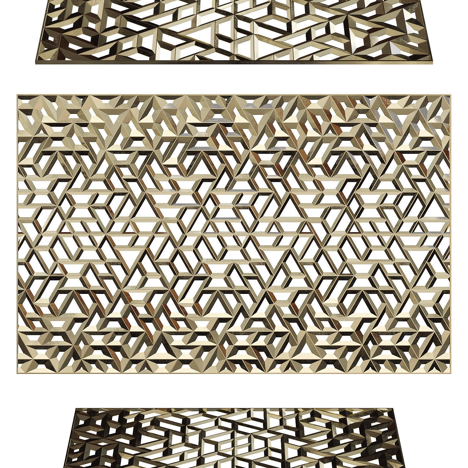 Decorative metal partition 3D model_1