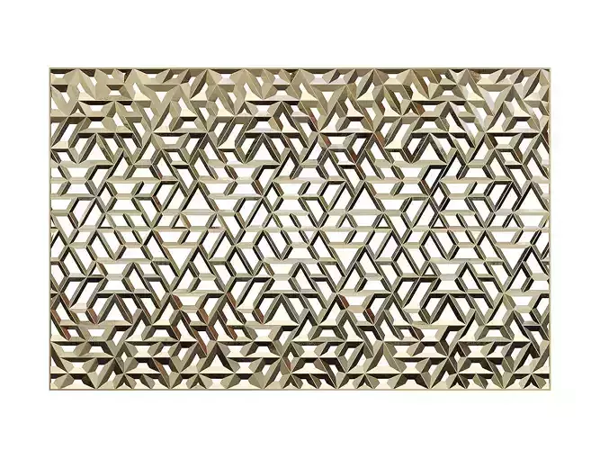 Decorative metal partition 3D model