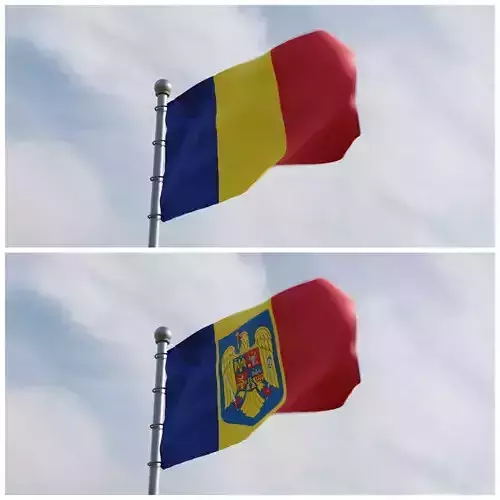Animated Romania Flags