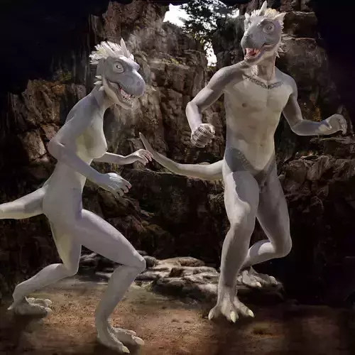 TRex Human Characters Low-poly 3D model