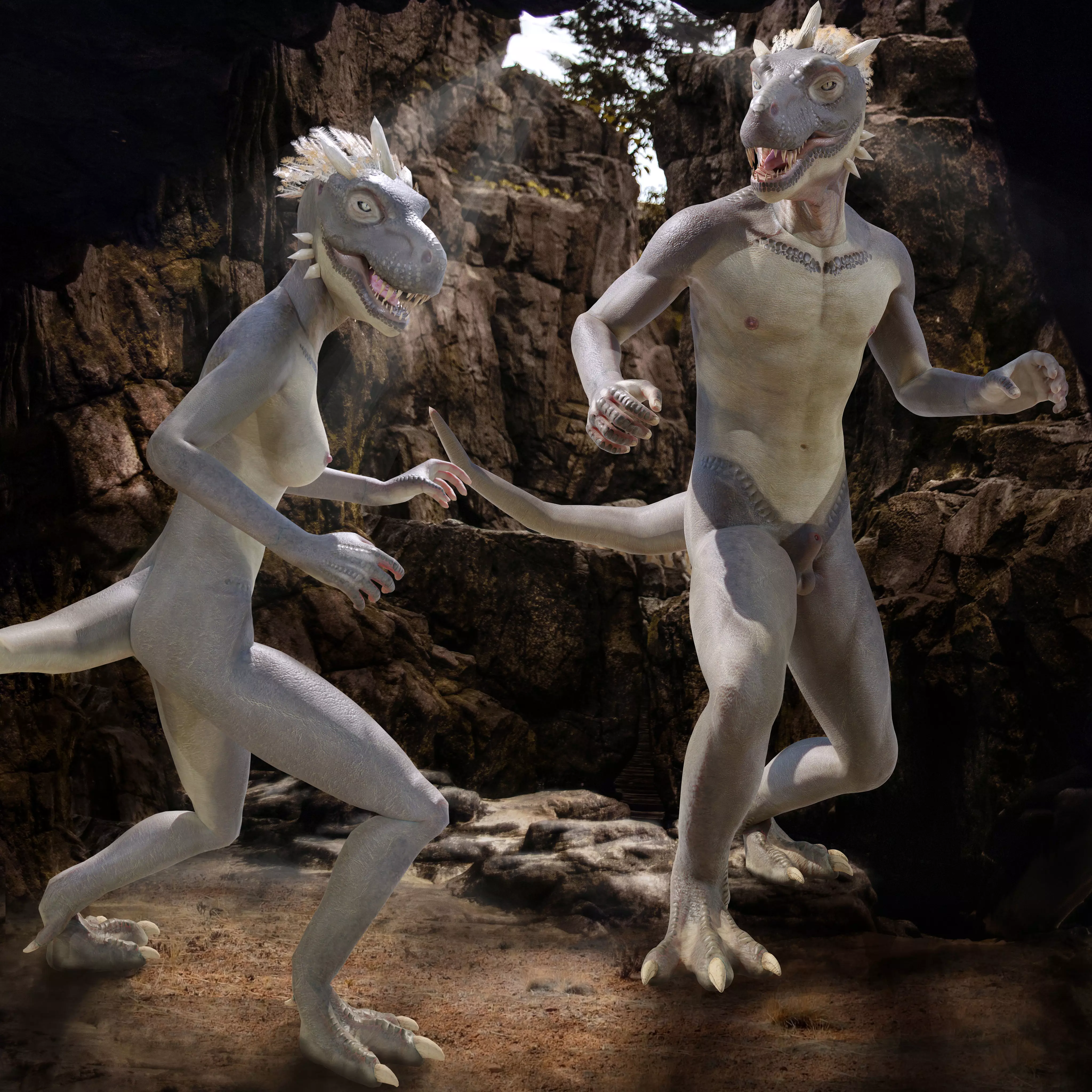 TRex Human Characters Low-poly 3D model_0