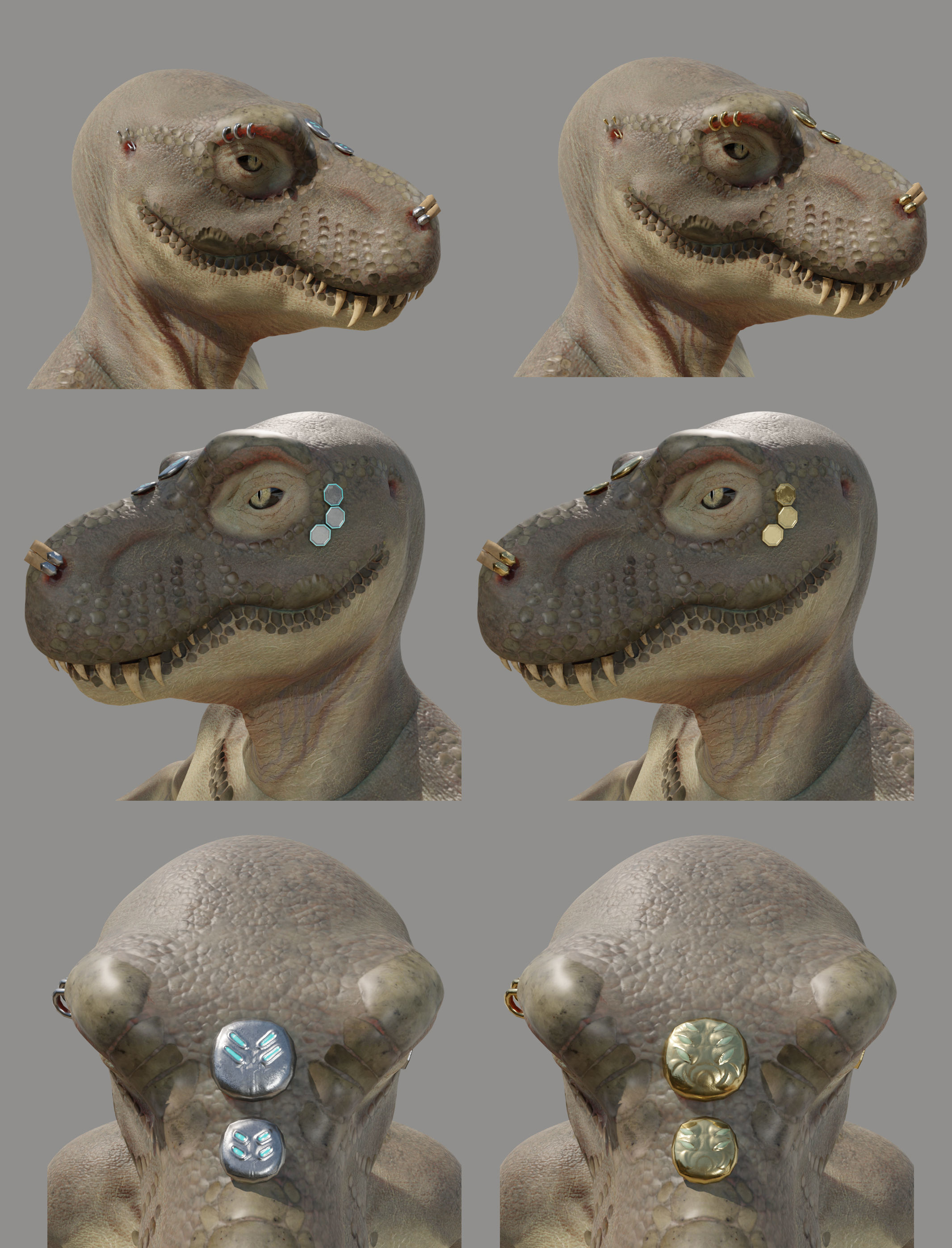 TRex Human Characters Low-poly 3D model_12