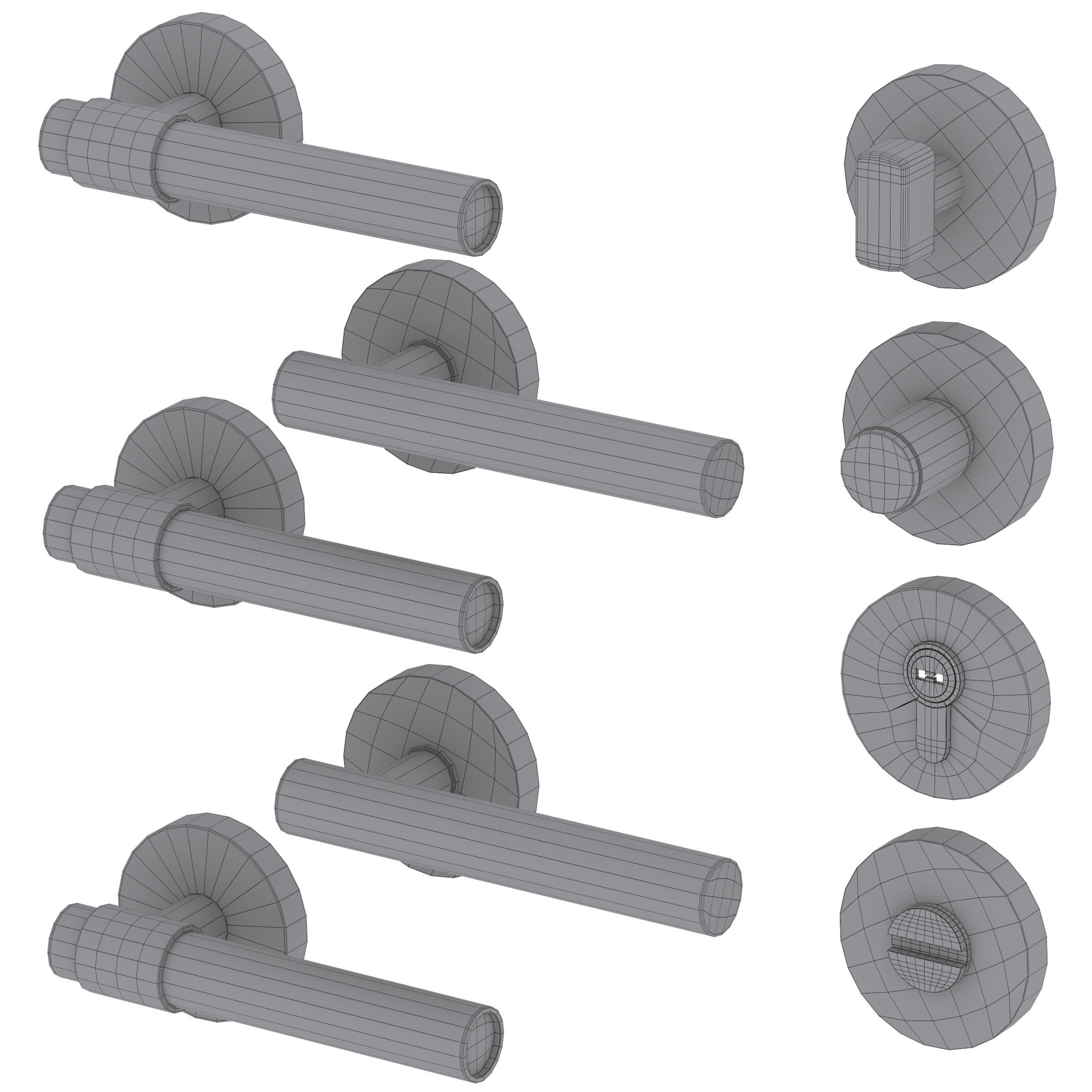 Door handles LUX and TOLLO by Meraki 3D model_6