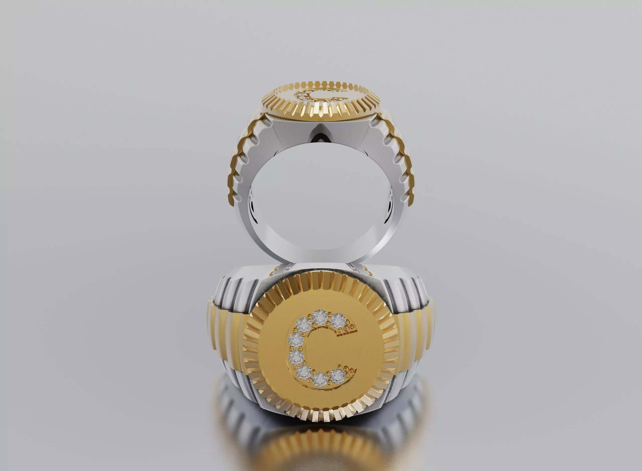 Ring Letter 3D print model