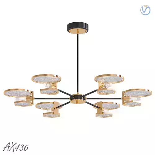 AX269 chandelier made of brass and glass