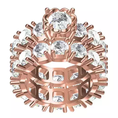 Antique Vintage Engagement Ring With Eternity Band