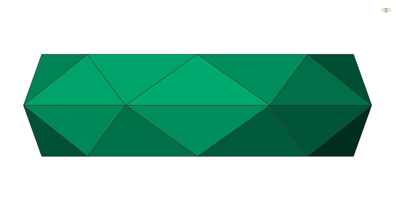 Facet gold ring 3D print model_1