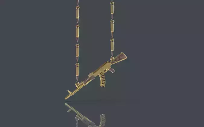 AK-47 and bullets necklaces