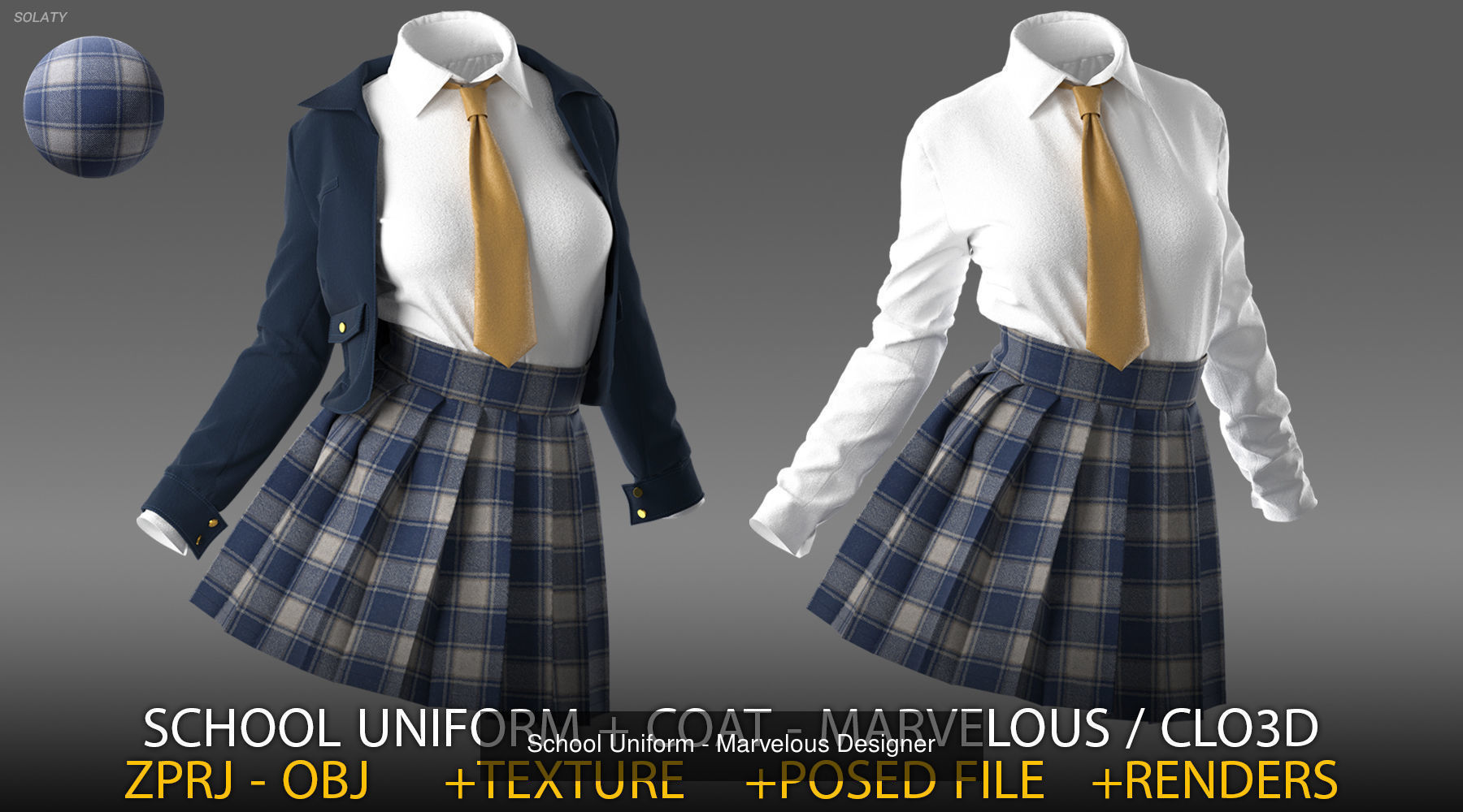 10 Outfits VOL 3 - Marvelous - CLO Project file 3D Model Collection_4