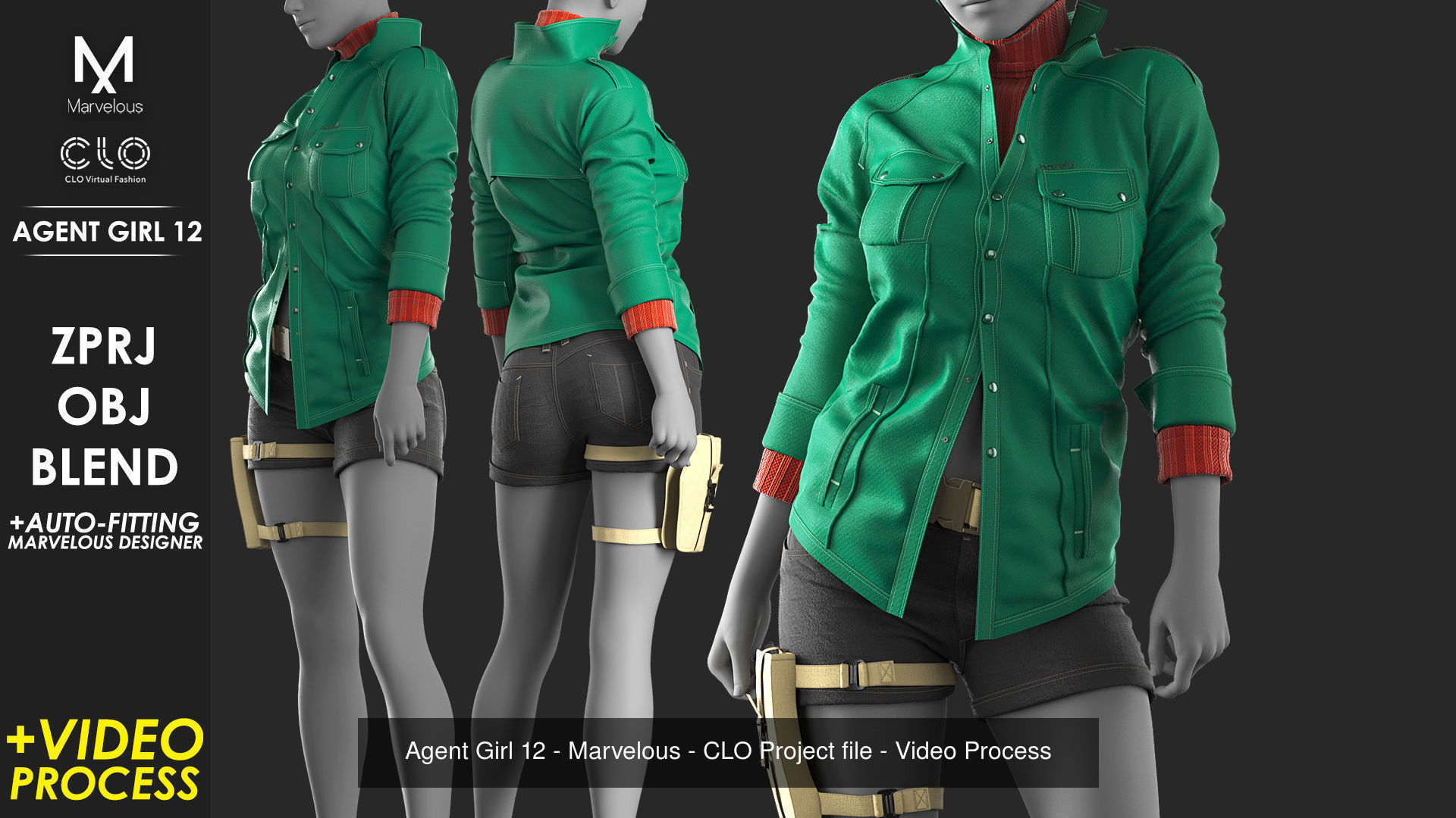 10 Outfits VOL 3 - Marvelous - CLO Project file 3D Model Collection_7