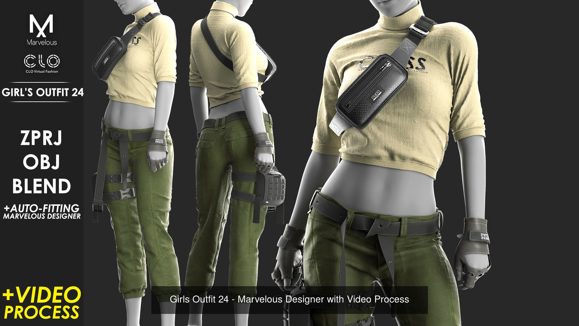 10 Outfits VOL 3 - Marvelous - CLO Project file 3D Model Collection_8