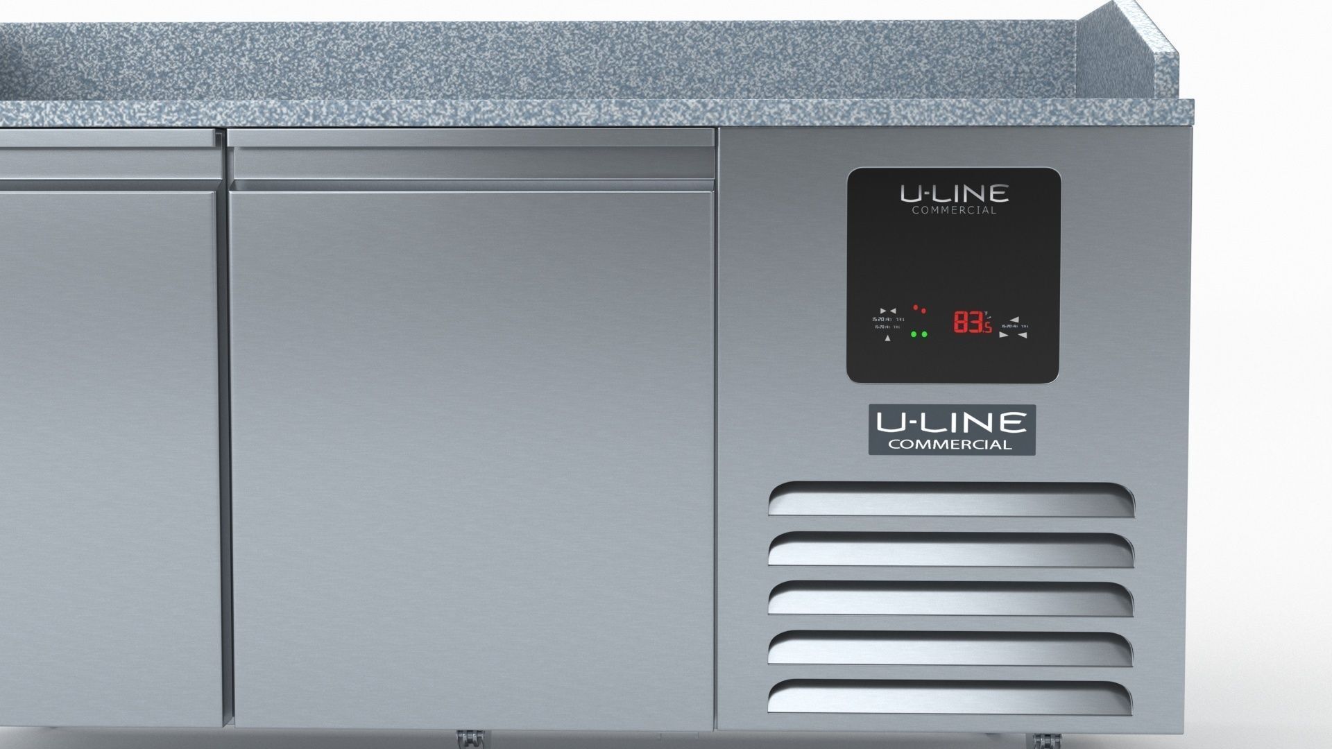 U-Line Pizza Prep Table Refrigerators UCPP466 SS61A 3D model_9