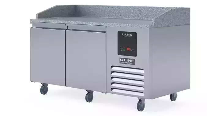 U-Line Pizza Prep Table Refrigerators UCPP466 SS61A 3D model
