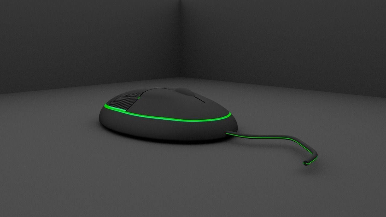 Low poly mouse keyboard Low-poly 3D model_1