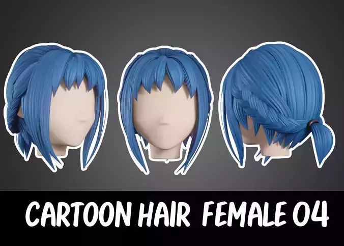 Cartoon Hair Female 04