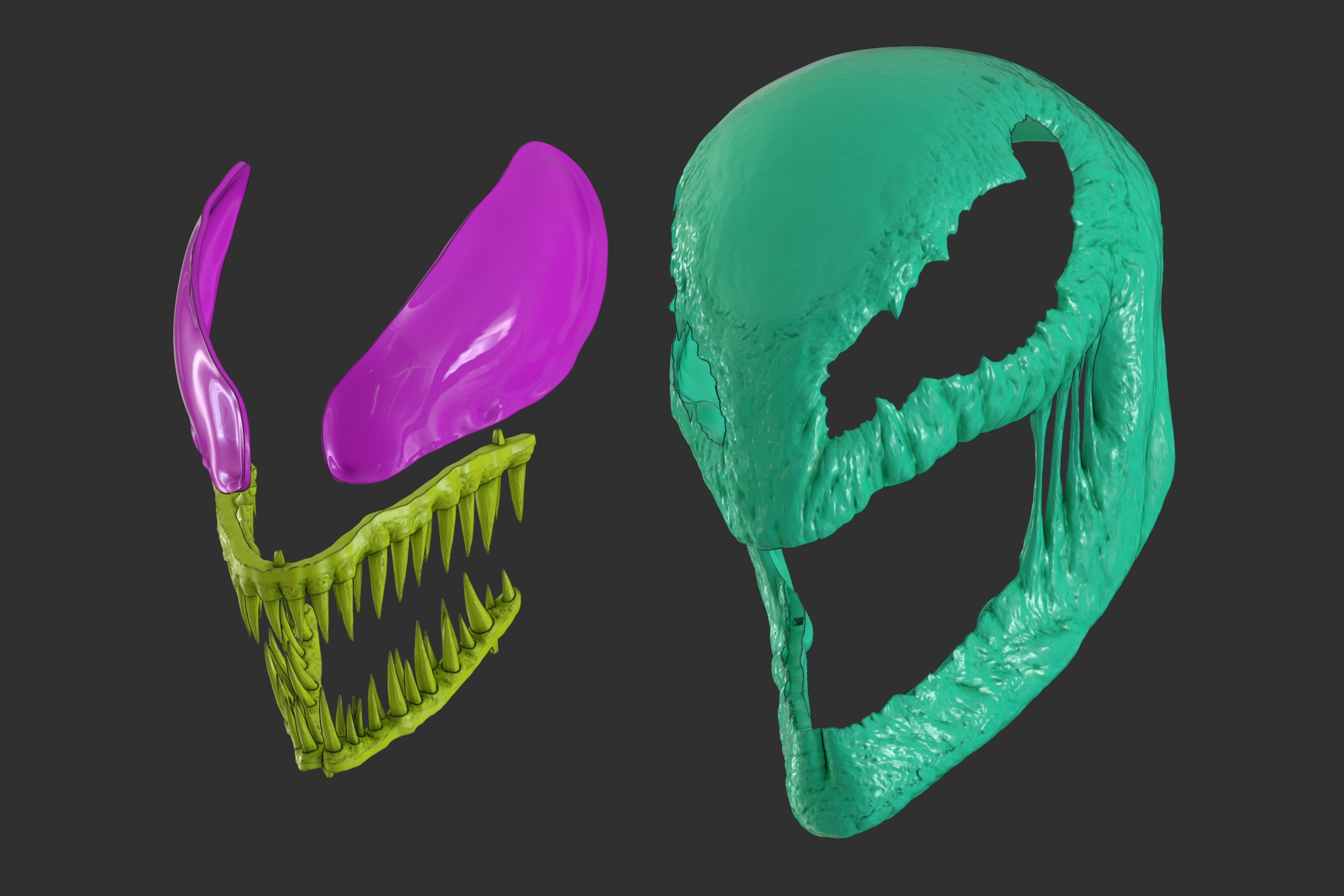 Carnage mask form Venom2 Let There be Carnage Full Face Hallowen 3D print model_5