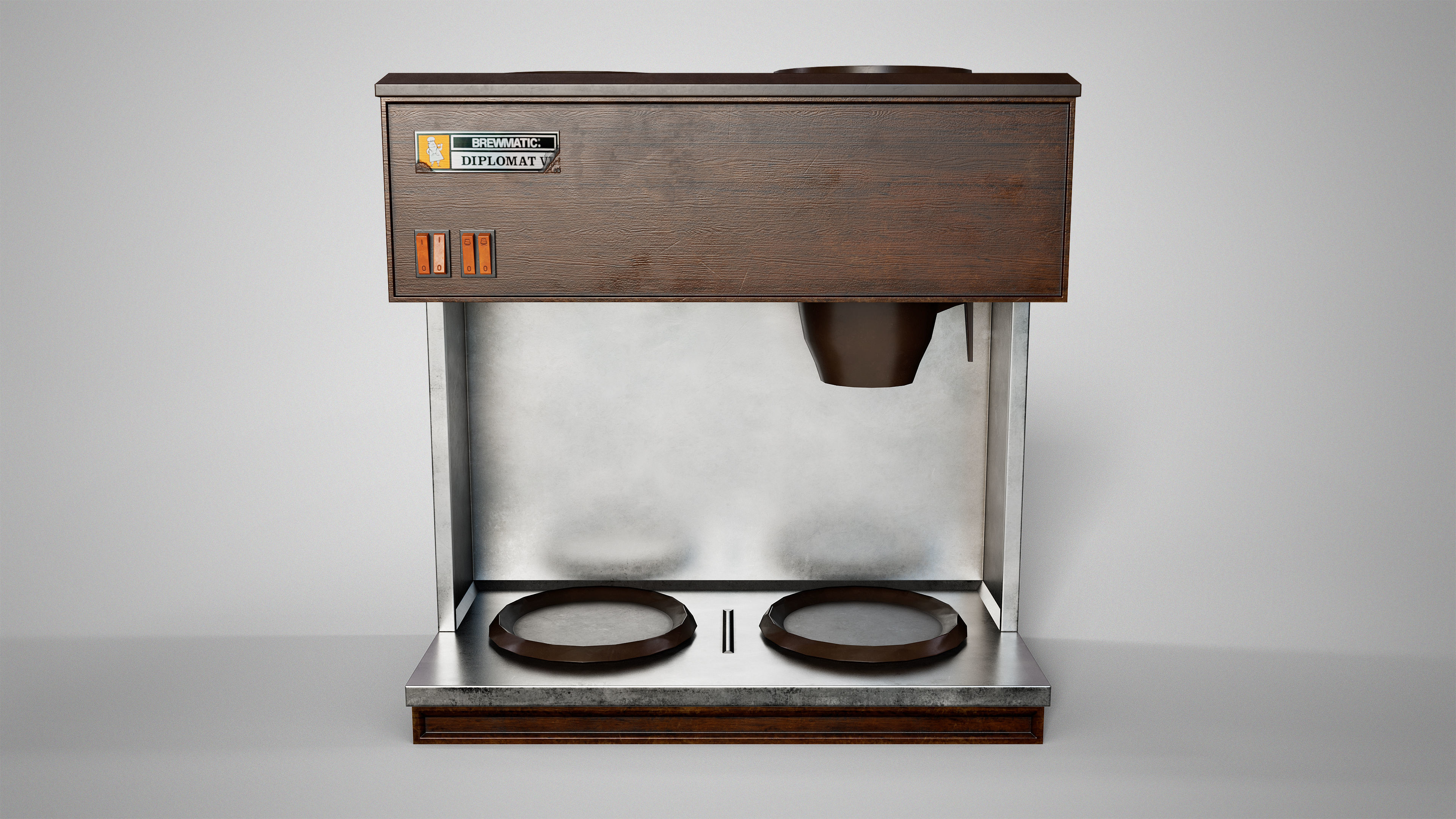 3D model Brewmatic Diplomat Coffee Maker Retro Diner Coffee Brewer VR