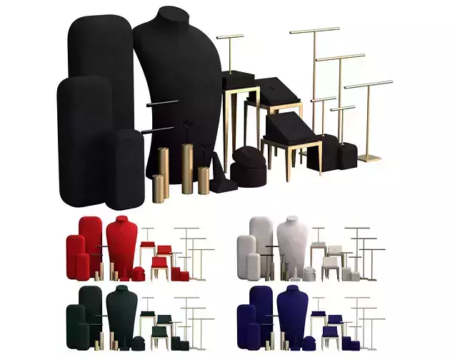 Monicadisplaystudio Jewelry Stand Vol 07 with 5 color 3D model