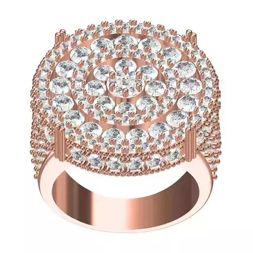 Classic Big Round Cocktail Ring