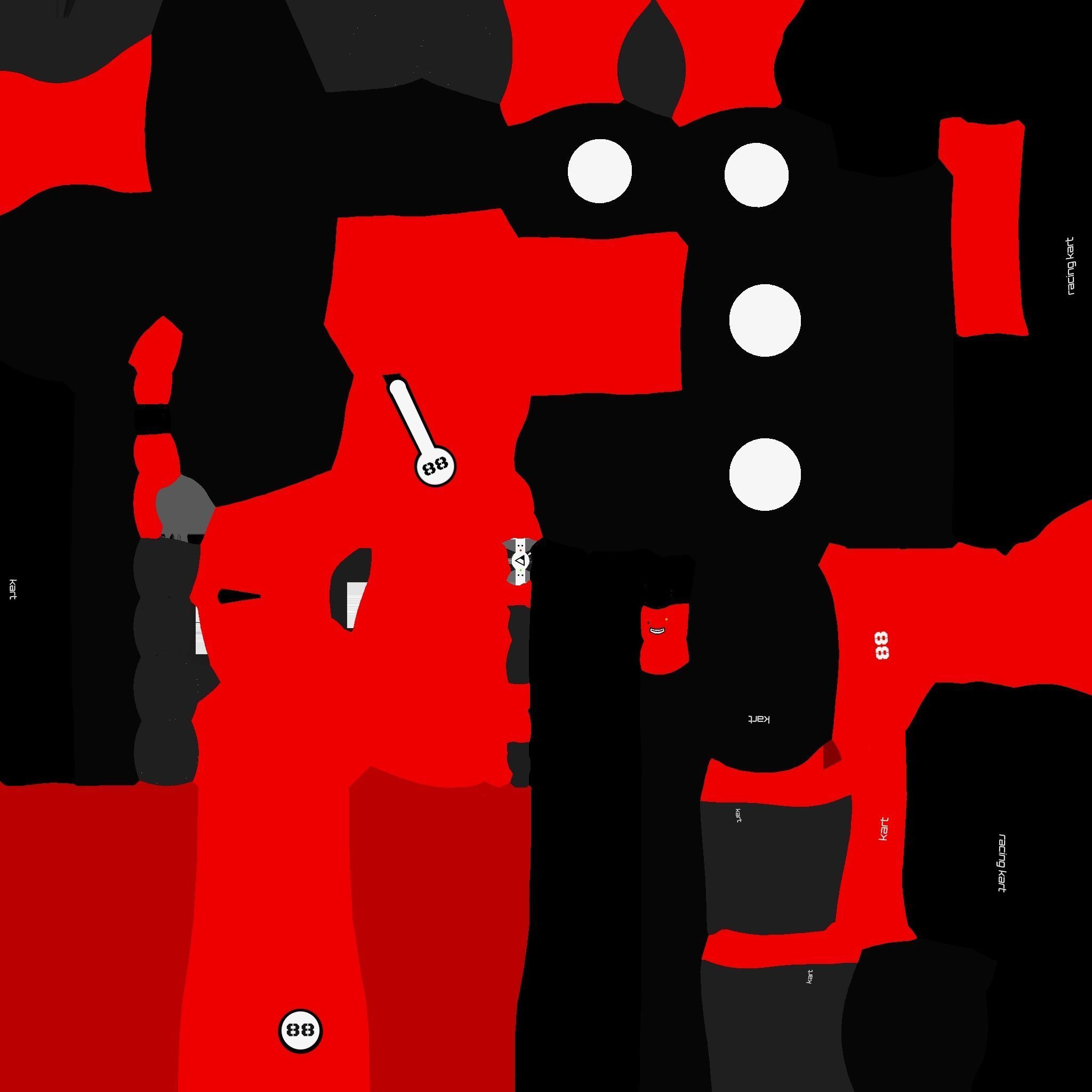 Cartoon Kart G01 Red - Vehicle Racing Design Low-poly 3D model_24