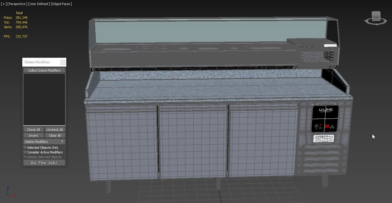 U-Line Pizza Prep Table Refrigerators UCPP588-SS61A 3D model_2
