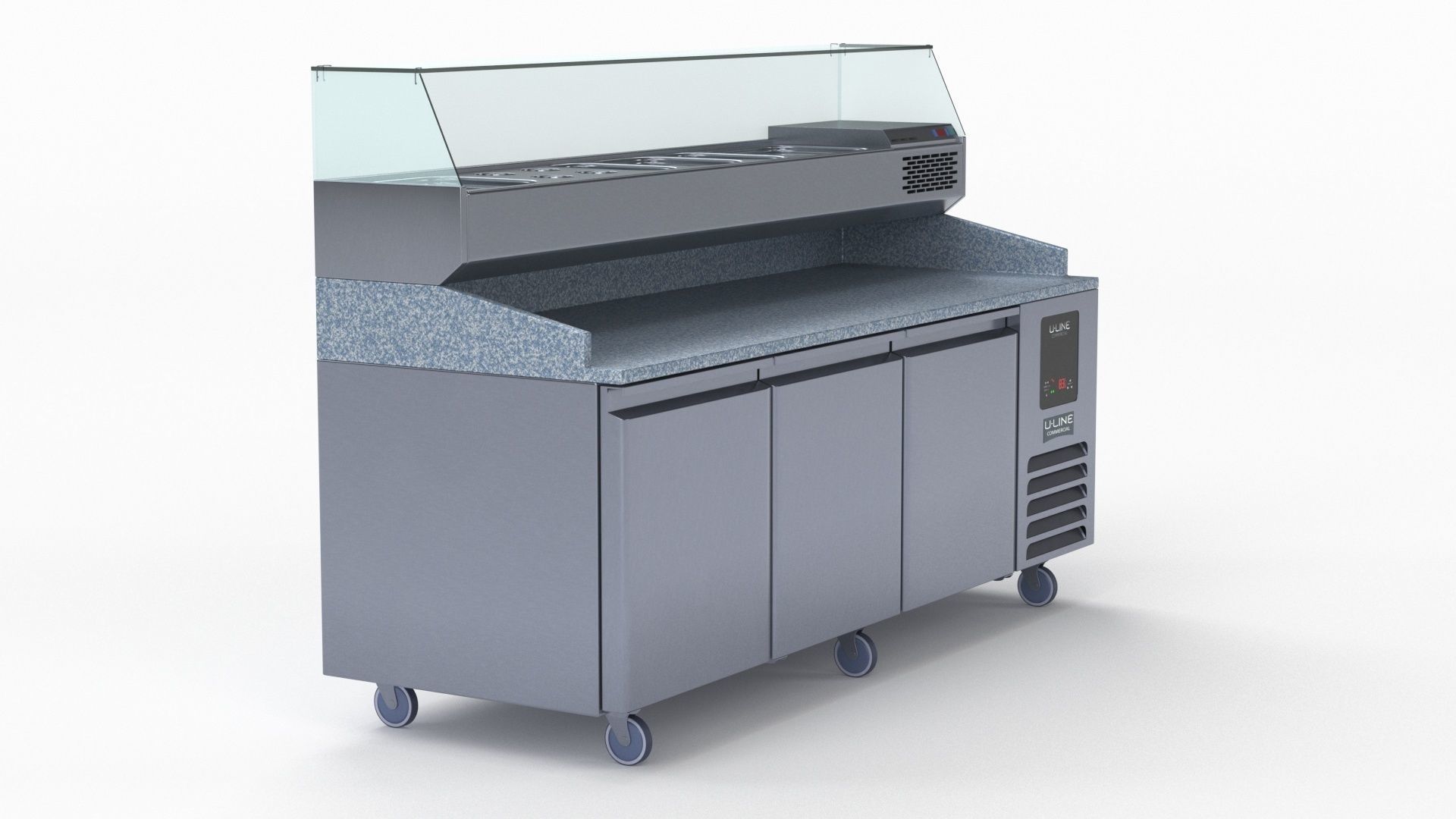 U-Line Pizza Prep Table Refrigerators UCPP588-SS61A 3D model_17
