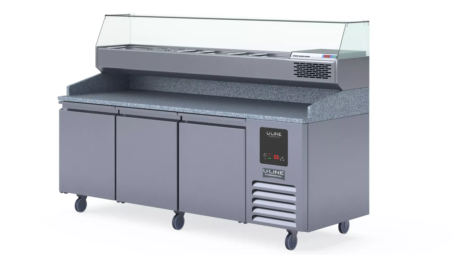 U-Line Pizza Prep Table Refrigerators UCPP588-SS61A 3D model_0