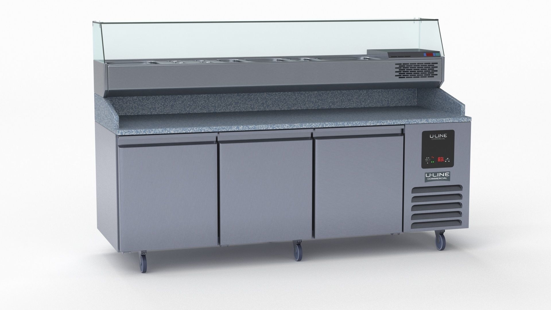 U-Line Pizza Prep Table Refrigerators UCPP588-SS61A 3D model_15