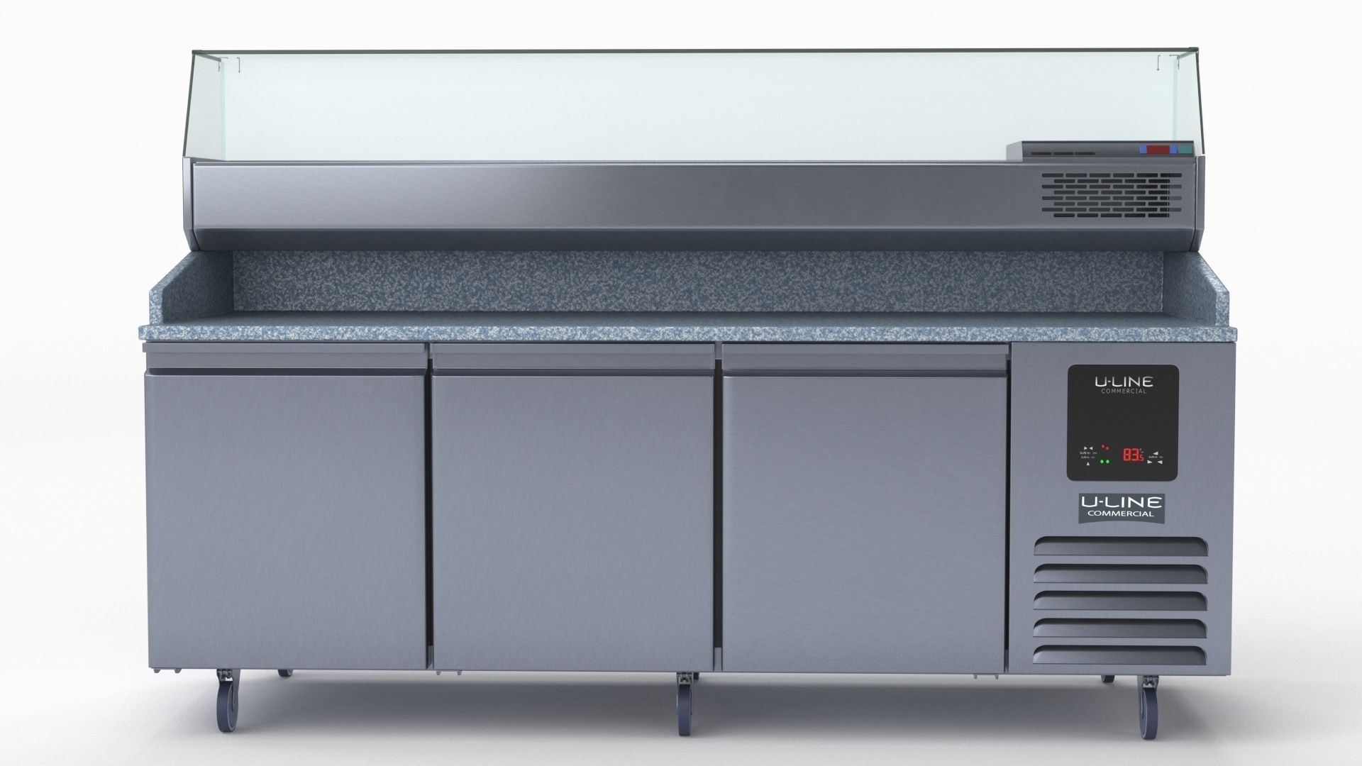 U-Line Pizza Prep Table Refrigerators UCPP588-SS61A 3D model_12
