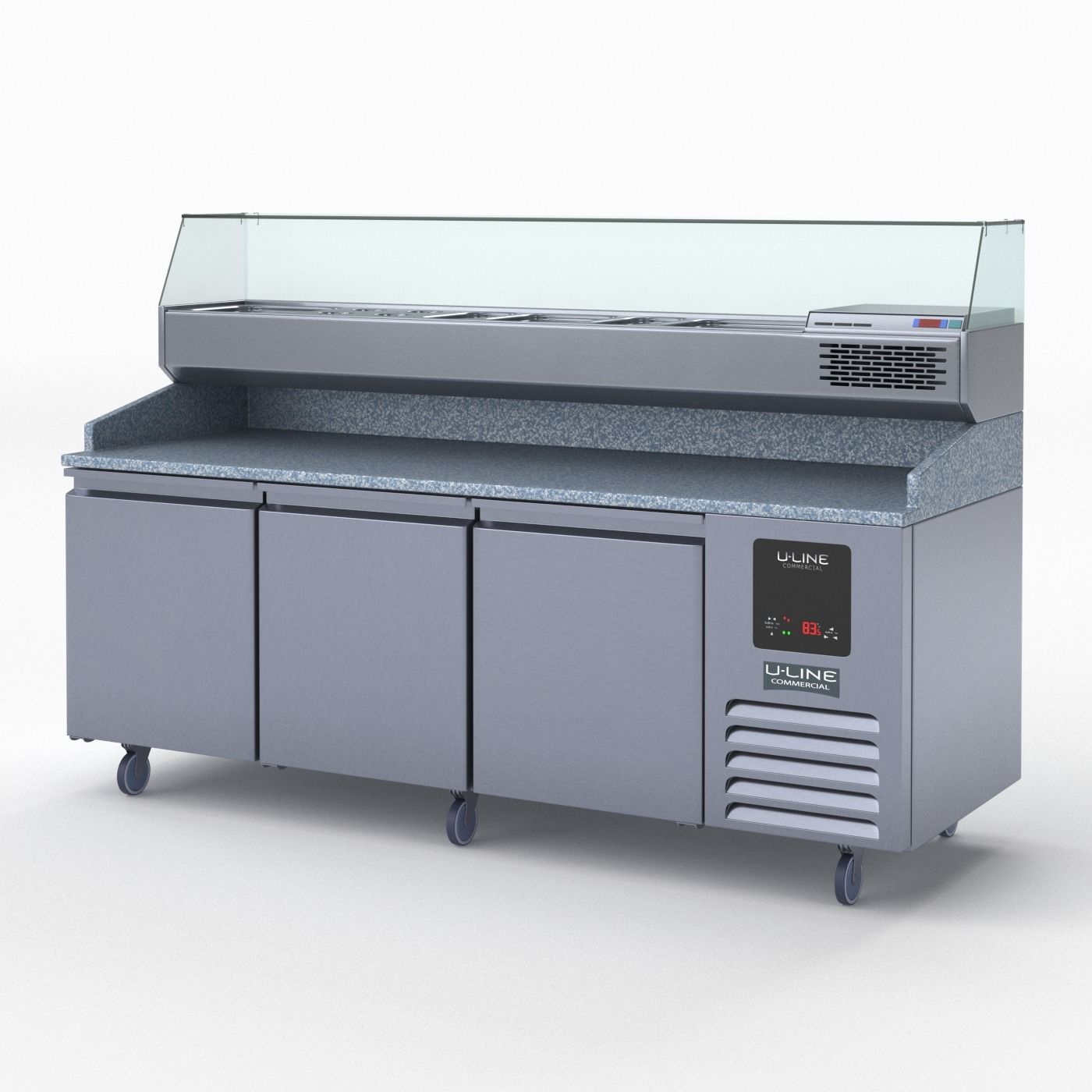 U-Line Pizza Prep Table Refrigerators UCPP588-SS61A 3D model_33