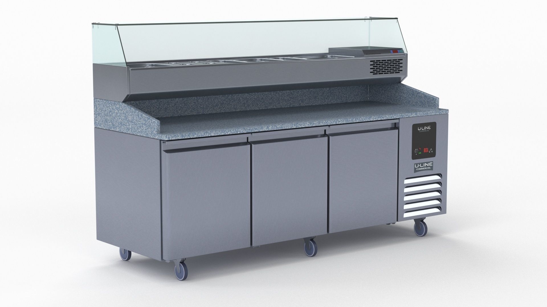 U-Line Pizza Prep Table Refrigerators UCPP588-SS61A 3D model_16