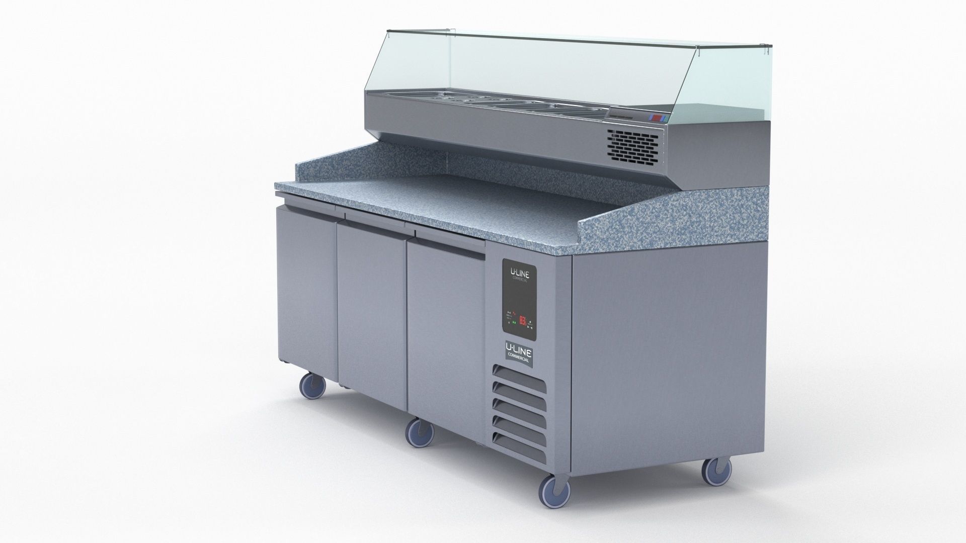 U-Line Pizza Prep Table Refrigerators UCPP588-SS61A 3D model_29