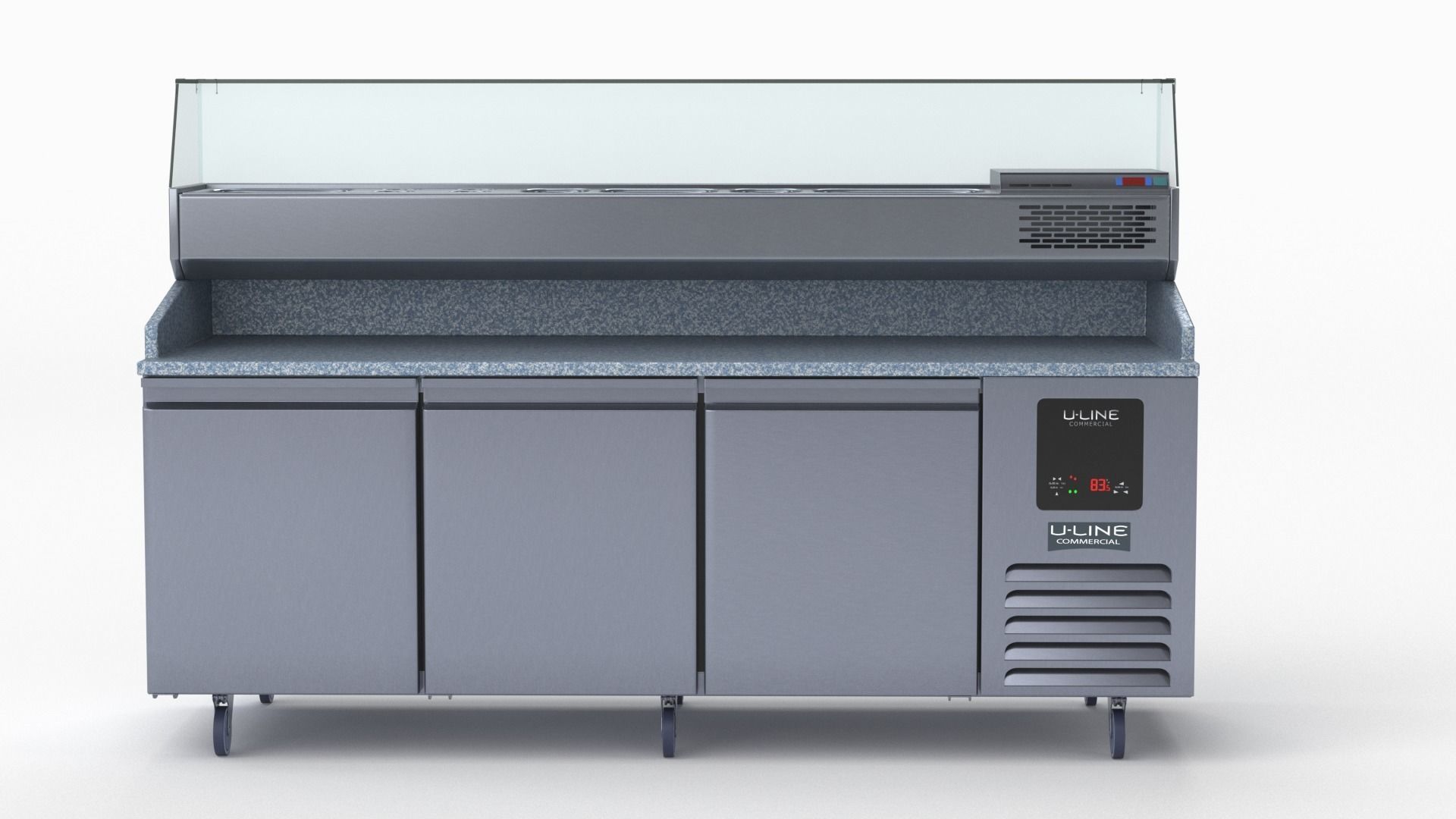 U-Line Pizza Prep Table Refrigerators UCPP588-SS61A 3D model_3