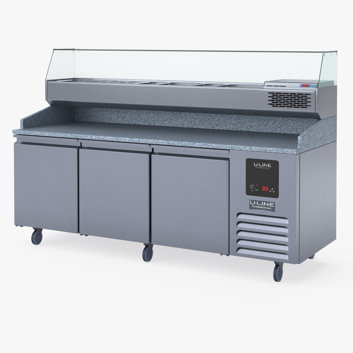 U-Line Pizza Prep Table Refrigerators UCPP588-SS61A 3D model_34