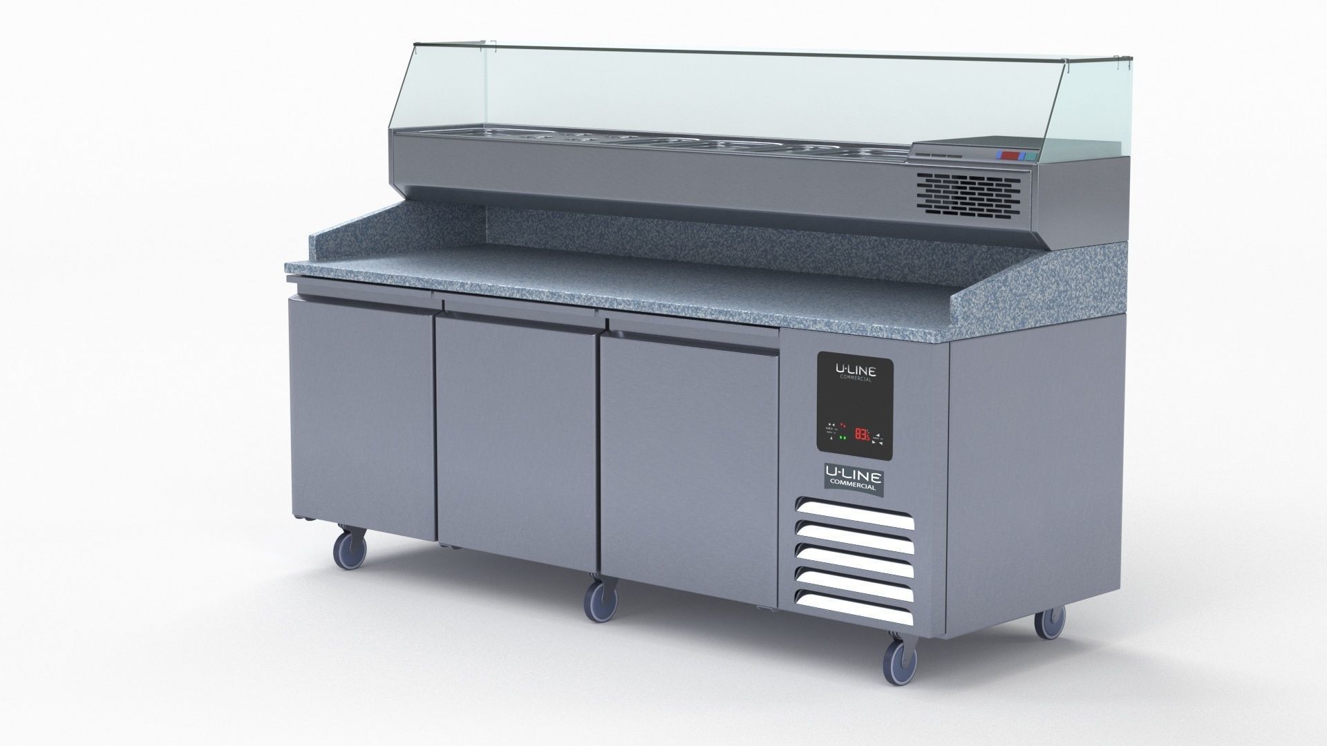 U-Line Pizza Prep Table Refrigerators UCPP588-SS61A 3D model_30