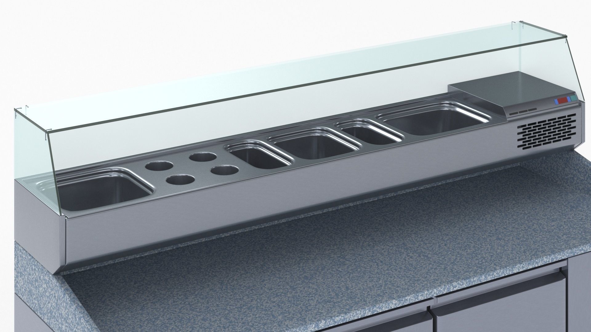 U-Line Pizza Prep Table Refrigerators UCPP588-SS61A 3D model_1