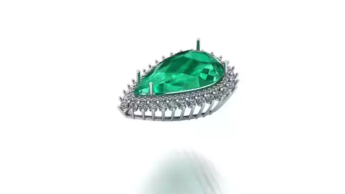 Apenas cabeca de anel gota cravejado 