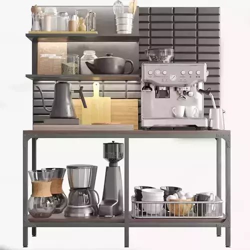 Workplace in a cafe or restaurant with a coffee machine