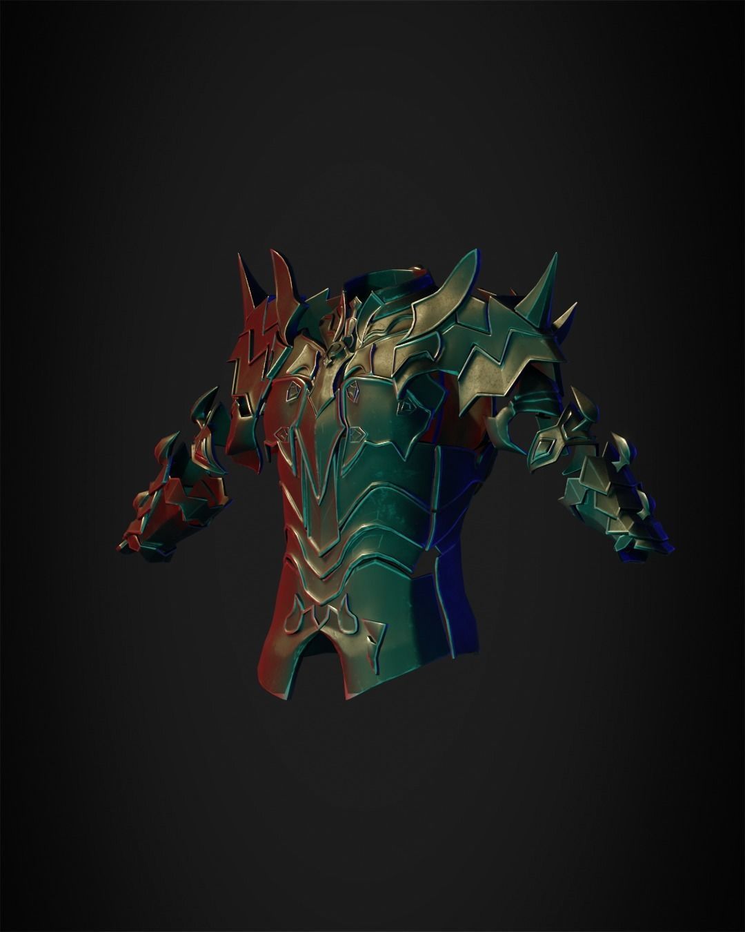 Final Fantasy 14 Chaos Full Armor for Cosplay 3D print model_20