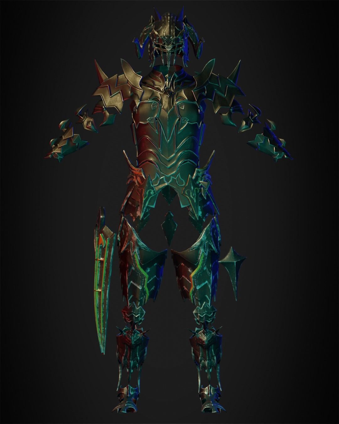Final Fantasy 14 Chaos Full Armor for Cosplay 3D print model_2