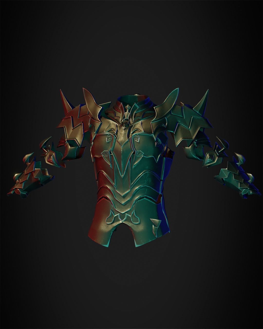 Final Fantasy 14 Chaos Full Armor for Cosplay 3D print model_19