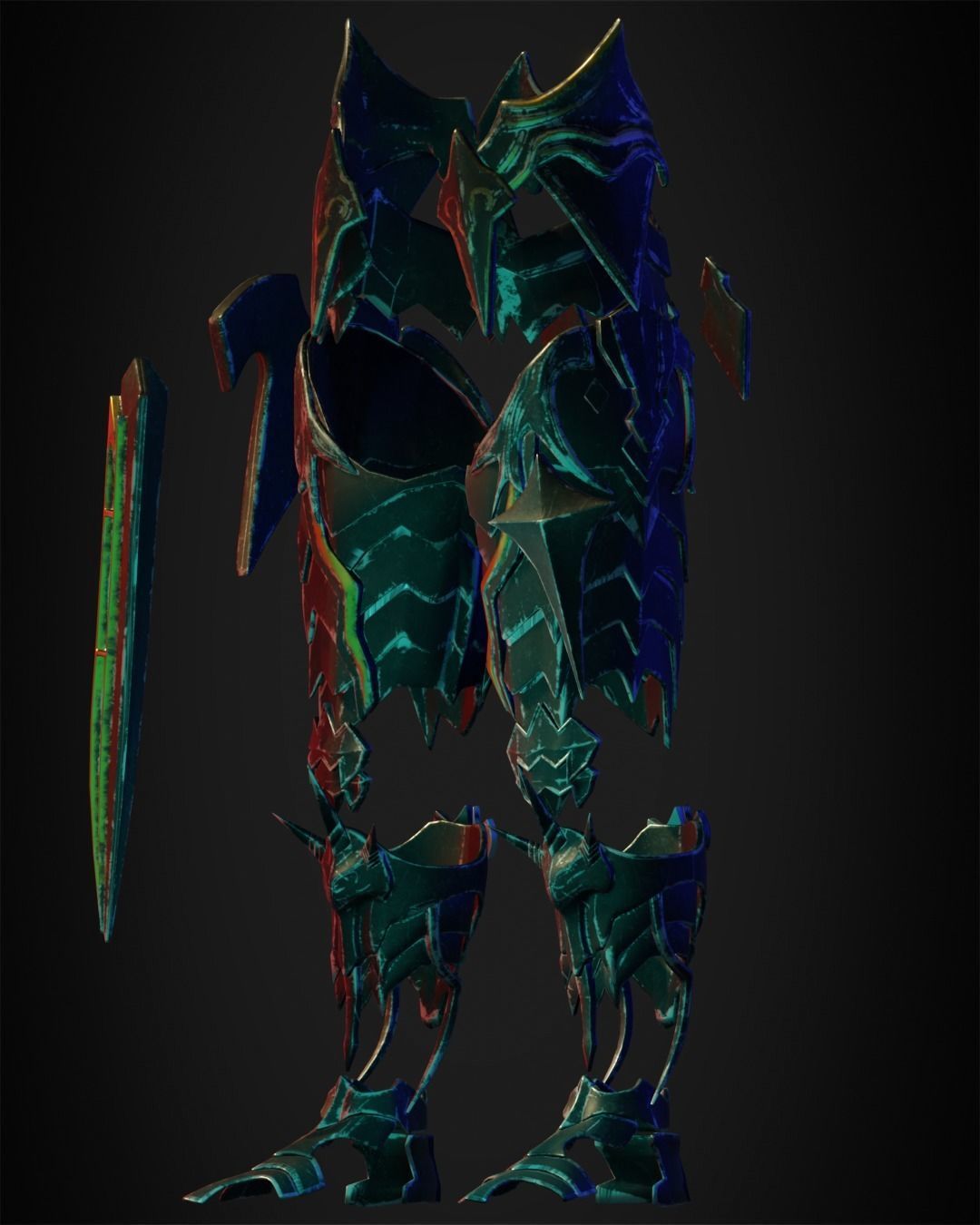 Final Fantasy 14 Chaos Full Armor for Cosplay 3D print model_14