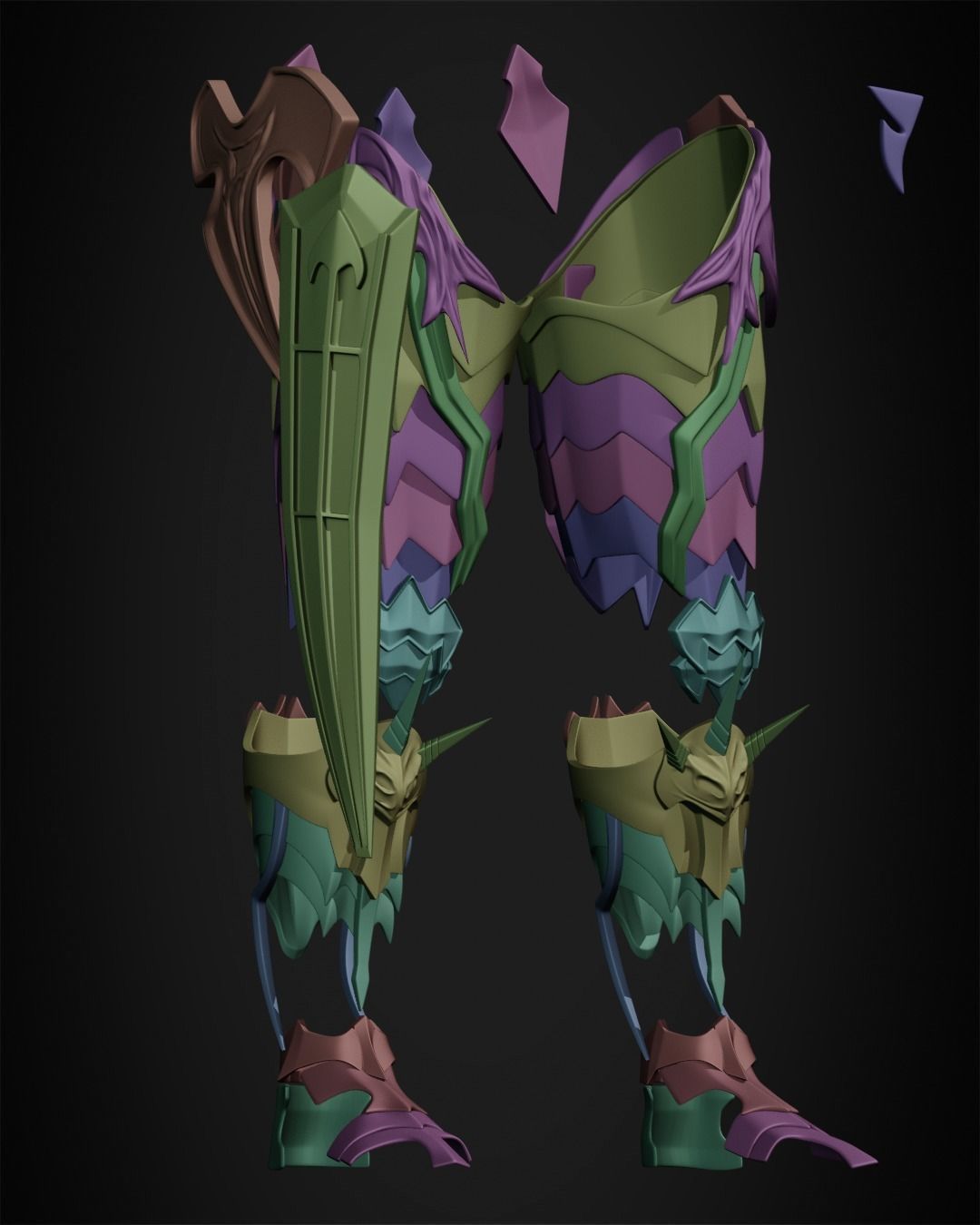 Final Fantasy 14 Chaos Full Armor for Cosplay 3D print model_49