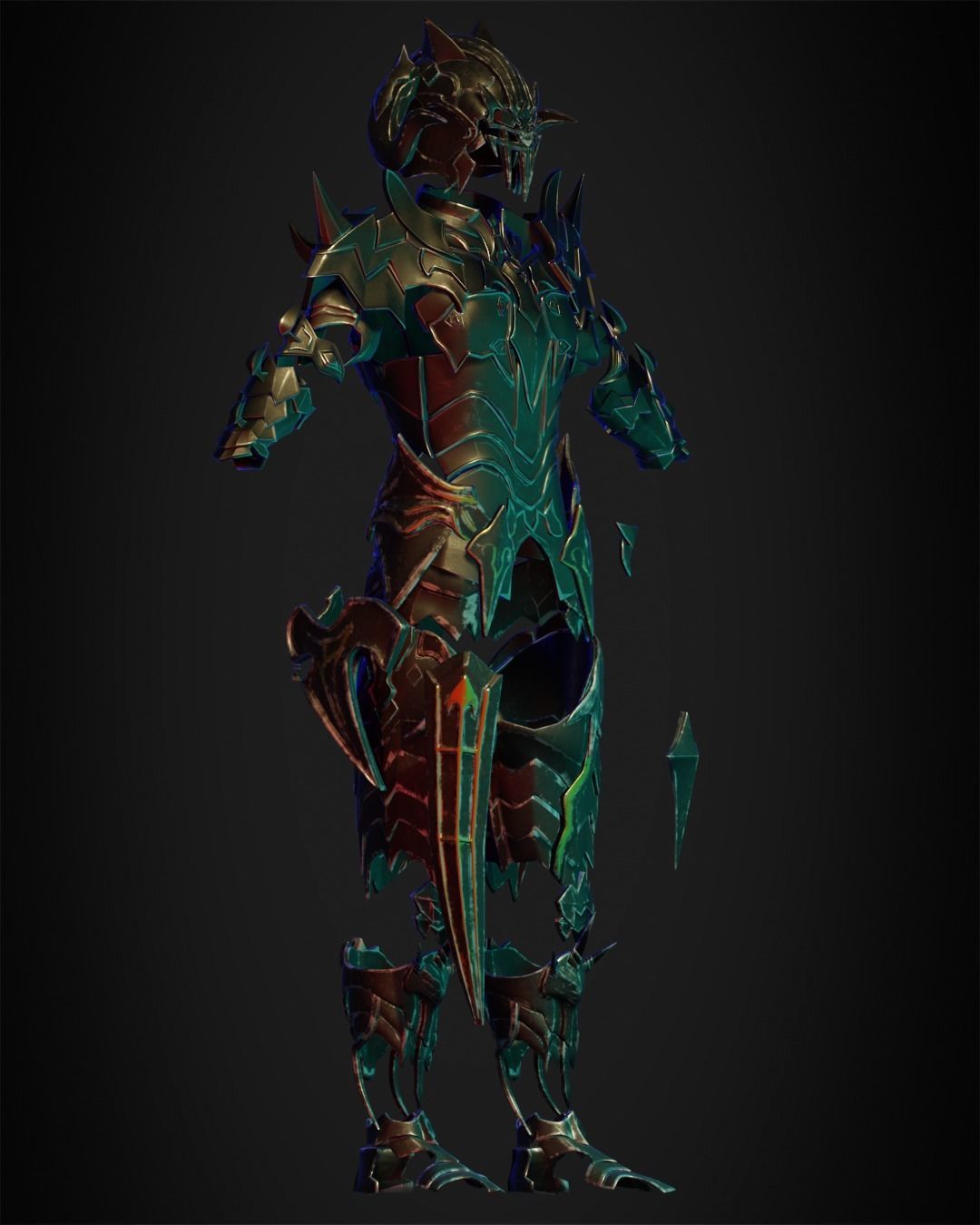 Final Fantasy 14 Chaos Full Armor for Cosplay 3D print model_11
