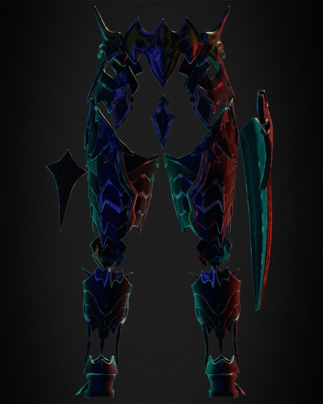 Final Fantasy 14 Chaos Full Armor for Cosplay 3D print model_15