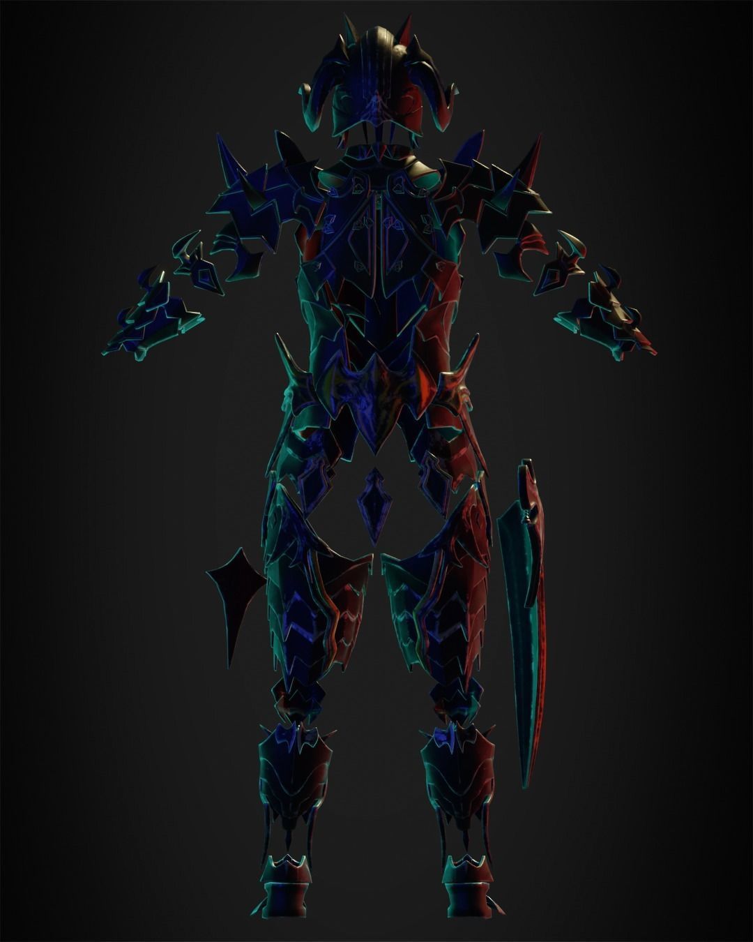 Final Fantasy 14 Chaos Full Armor for Cosplay 3D print model_7
