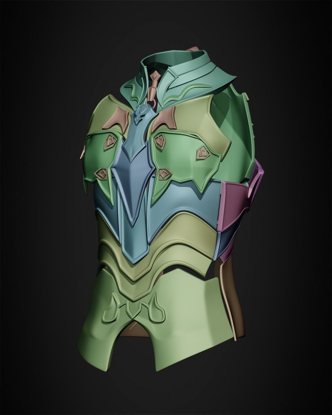 Final Fantasy 14 Chaos Full Armor for Cosplay 3D print model_50