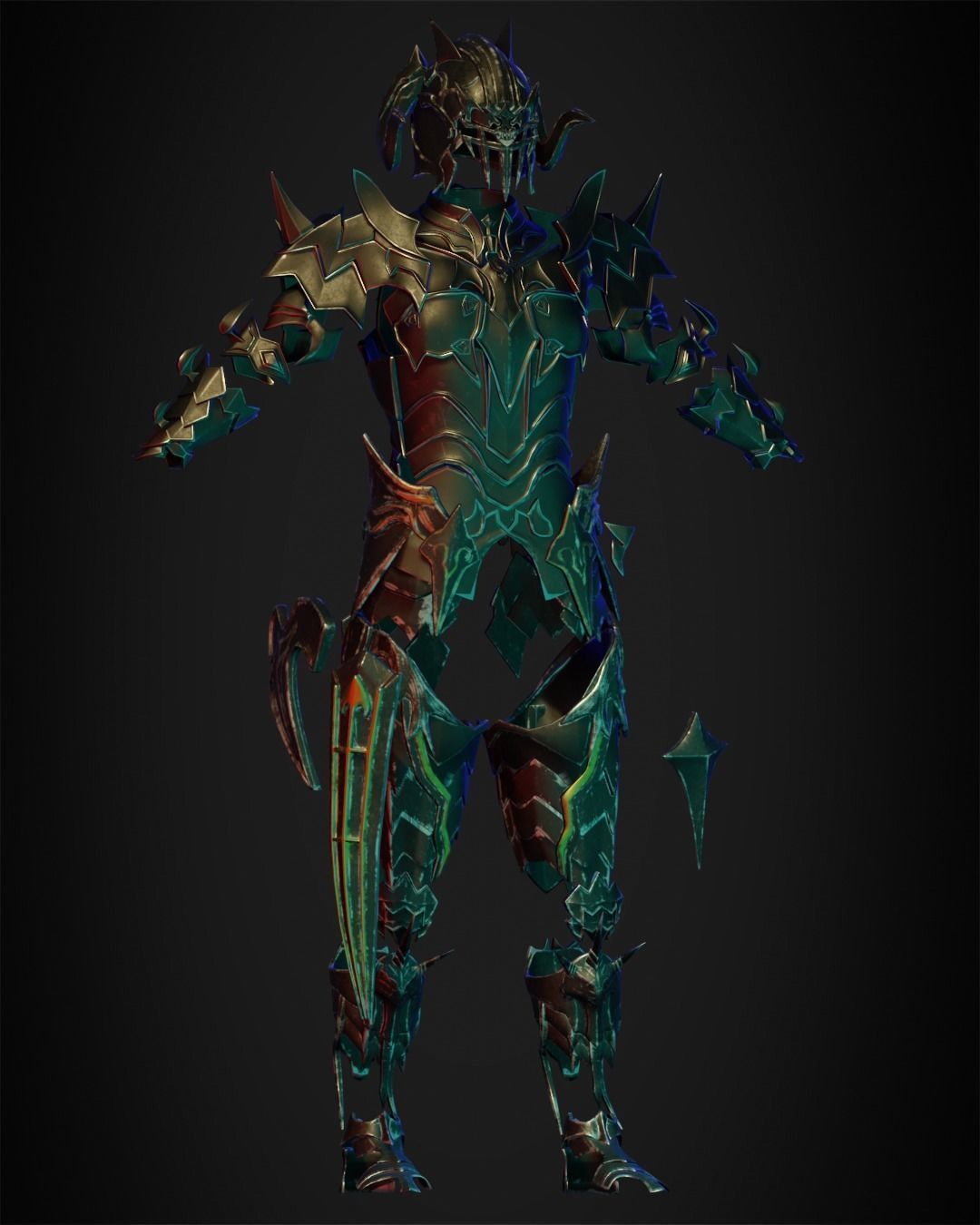 Final Fantasy 14 Chaos Full Armor for Cosplay 3D print model_12