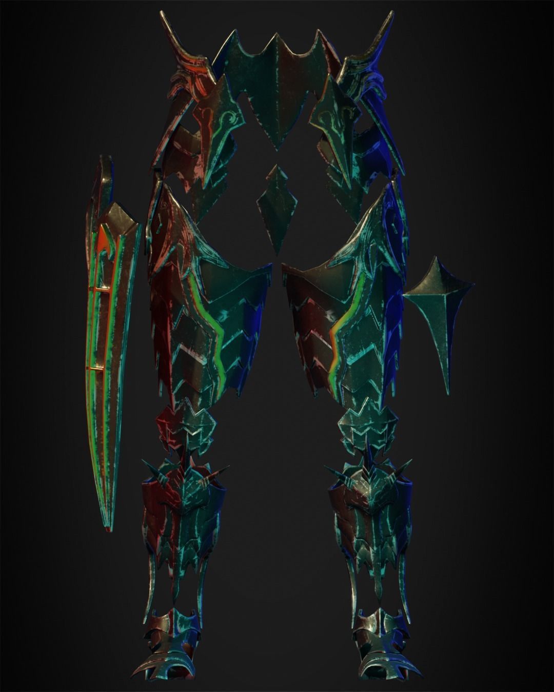 Final Fantasy 14 Chaos Full Armor for Cosplay 3D print model_13